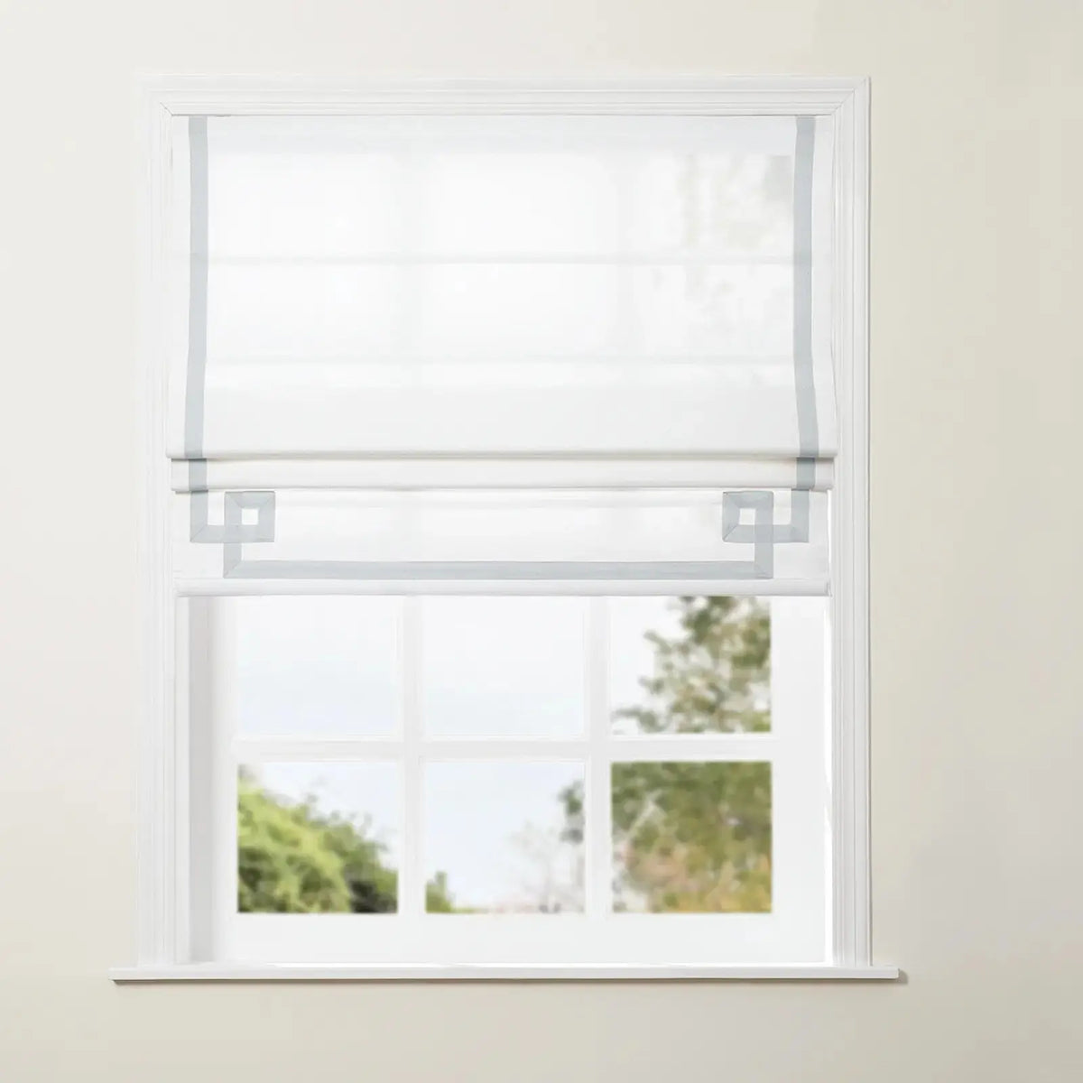 Tyrone Roman Blind with Contrast Border Cordless