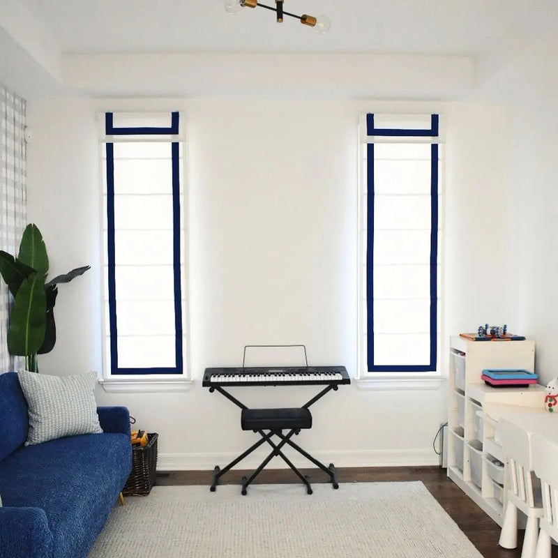 Tyrone Roman Blind with Contrast Border Cordless