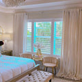 Veda Lustrous Cotton Velvet Pleated Curtains