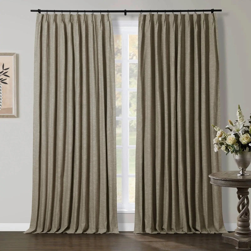 Jawara Textured Linen Cotton Pleated Curtains