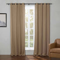Kyla Lightweight Faux Linen Eyelet Curtains