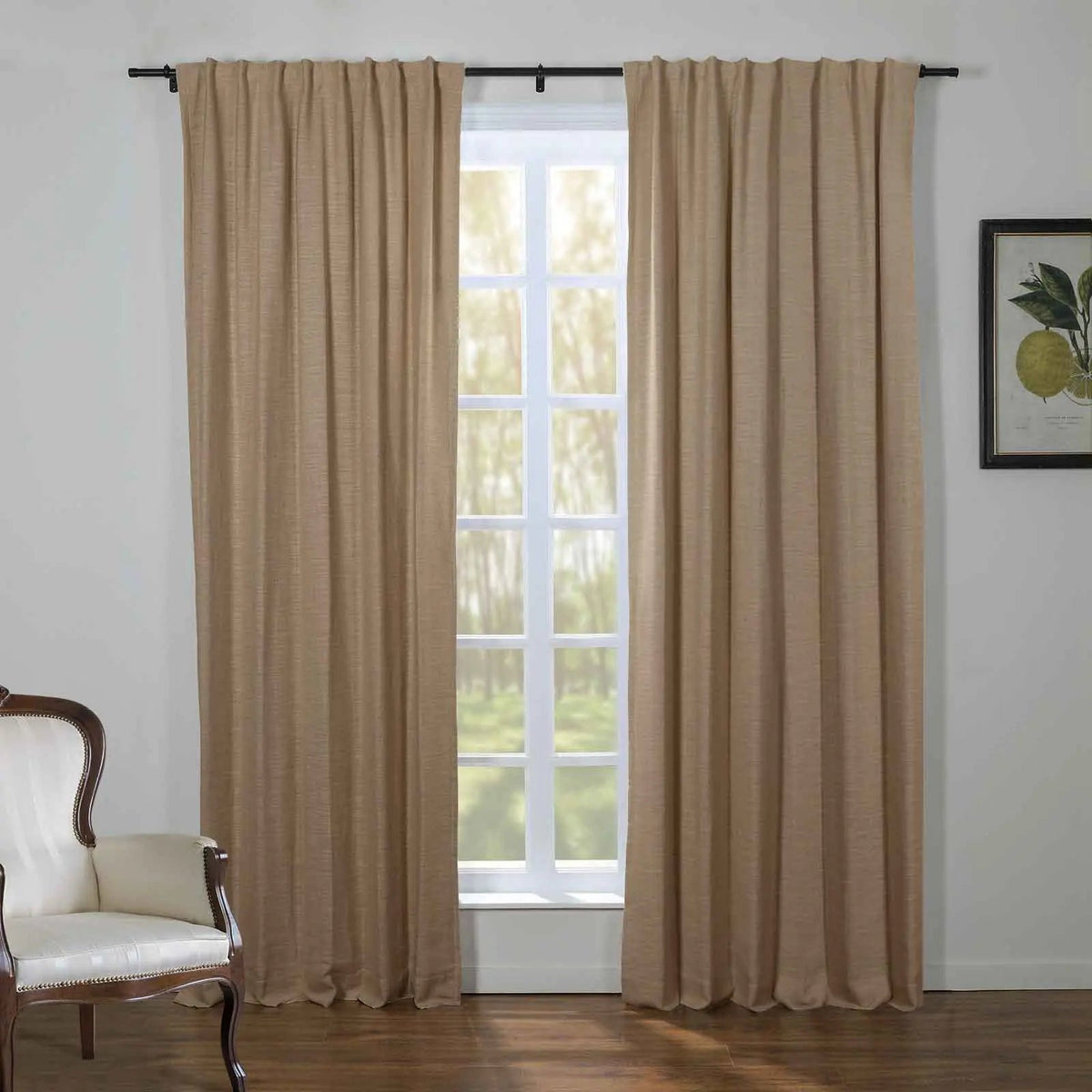 Kyla Lightweight Faux Linen Soft Top Curtains