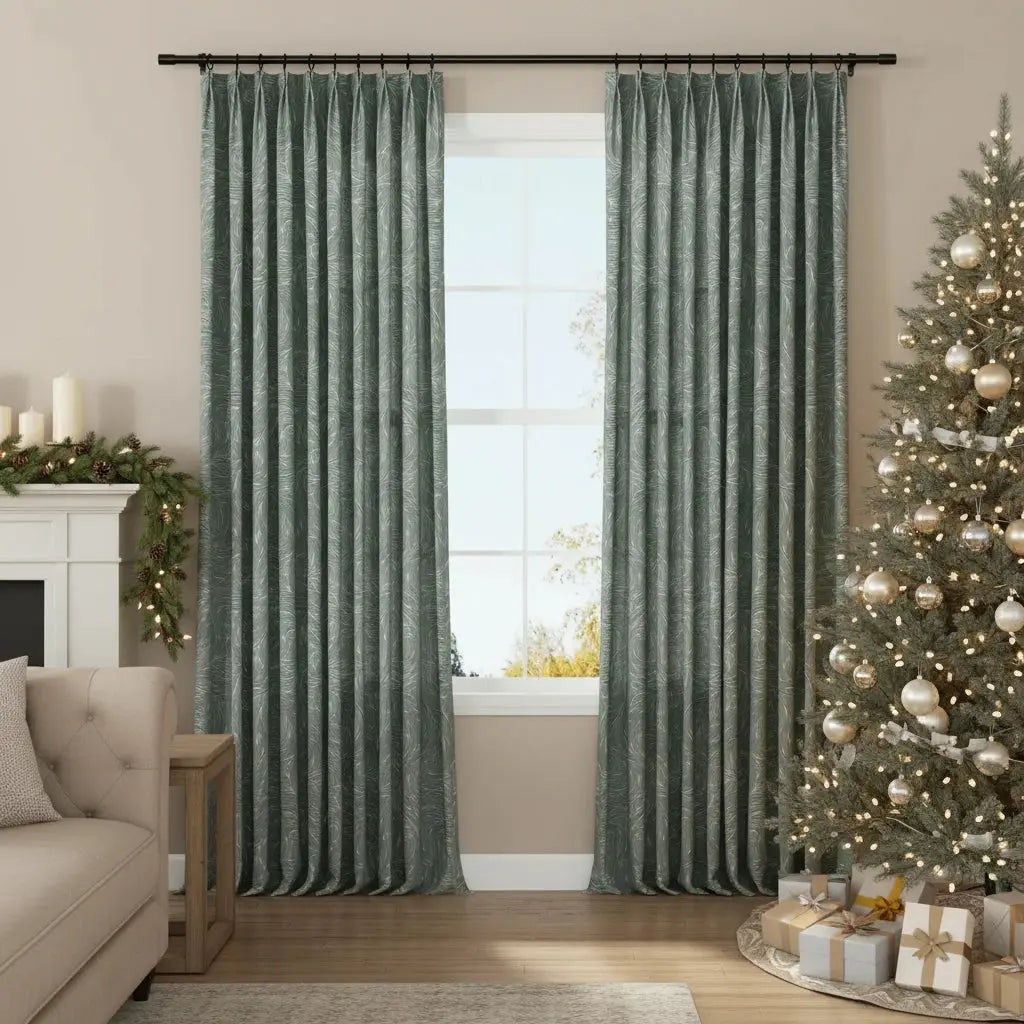 Holly Botanical Boho Pleated Curtains