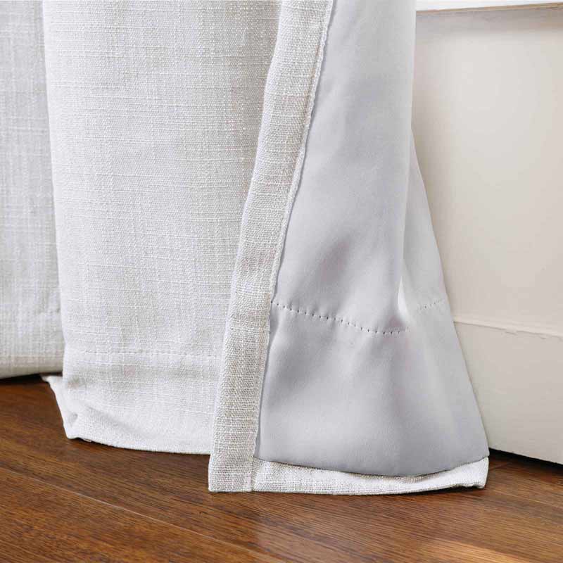 Kyla Lightweight Faux Linen Eyelet Curtains