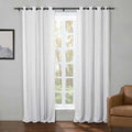 Kyla Lightweight Faux Linen Eyelet Curtains