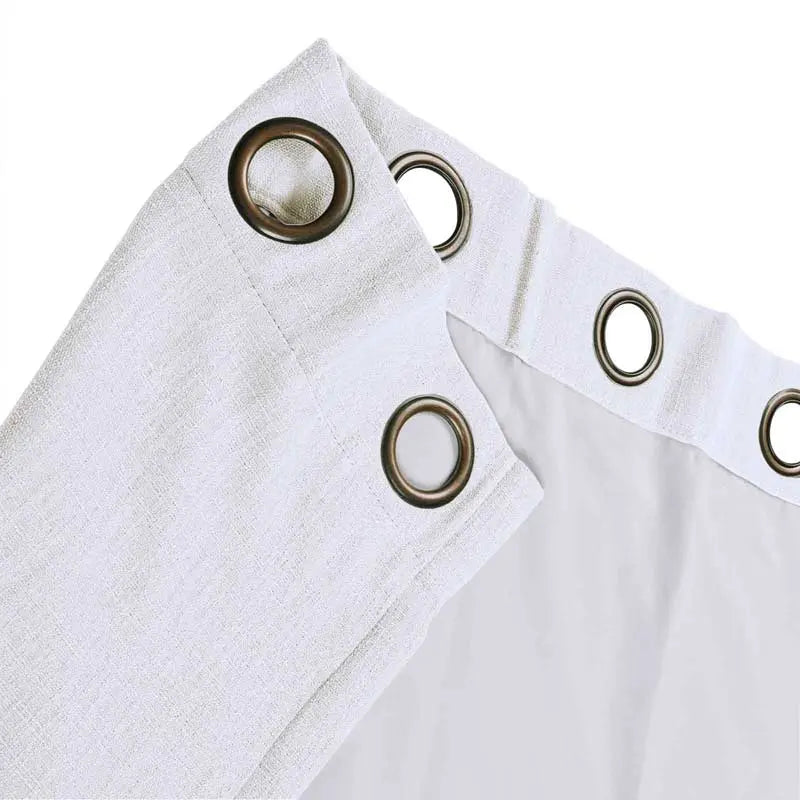 Kyla Lightweight Faux Linen Eyelet Curtains