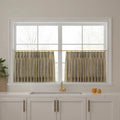 Stefana Silber x TWOPAGES Graphic Printed Linen Pleated Cafe Curtains