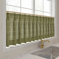 Stefana Silber x TWOPAGES Graphic Printed Linen Pleated Cafe Curtains