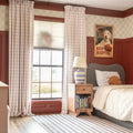 Stefana Silber x TWOPAGES Graphic Printed Linen Blend Pleated Curtains