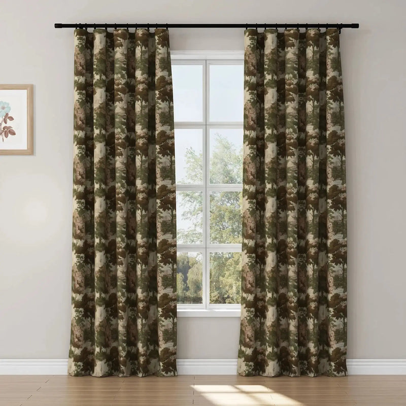 Sara Le x TWOPAGES Vintage Printed Linen Soft Top Curtains