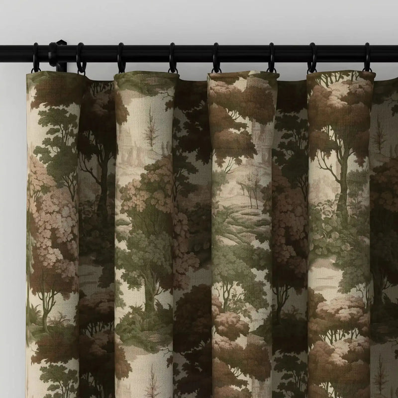 Sara Le x TWOPAGES Vintage Printed Linen Soft Top Curtains