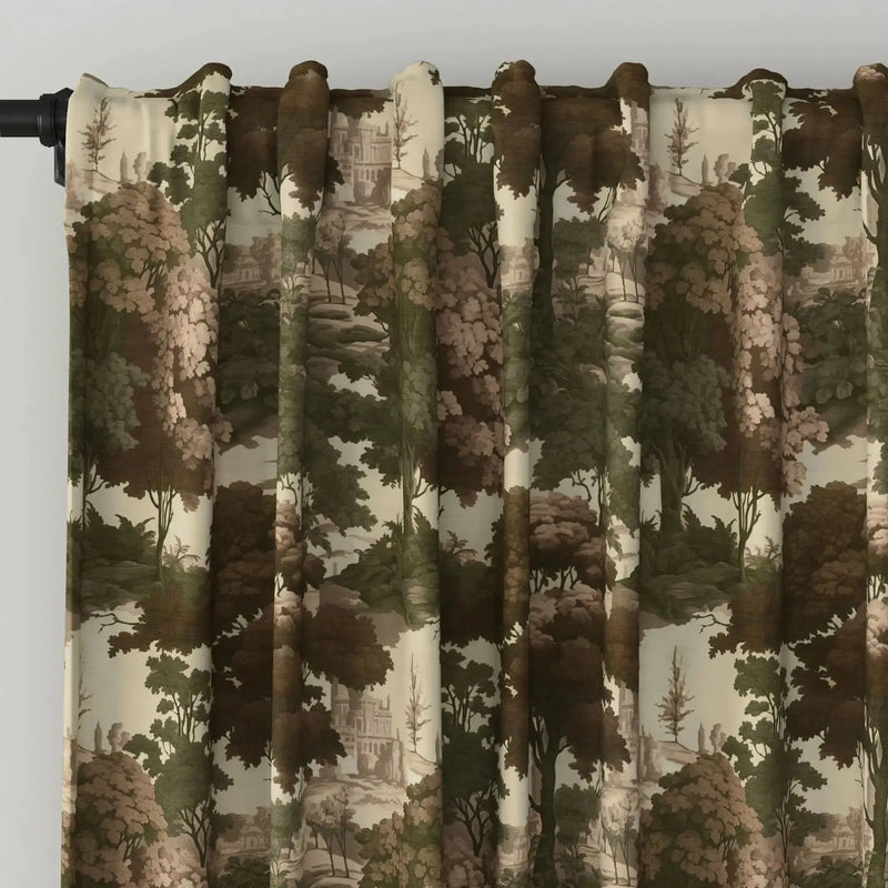 Sara Le x TWOPAGES Vintage Printed Linen Soft Top Curtains