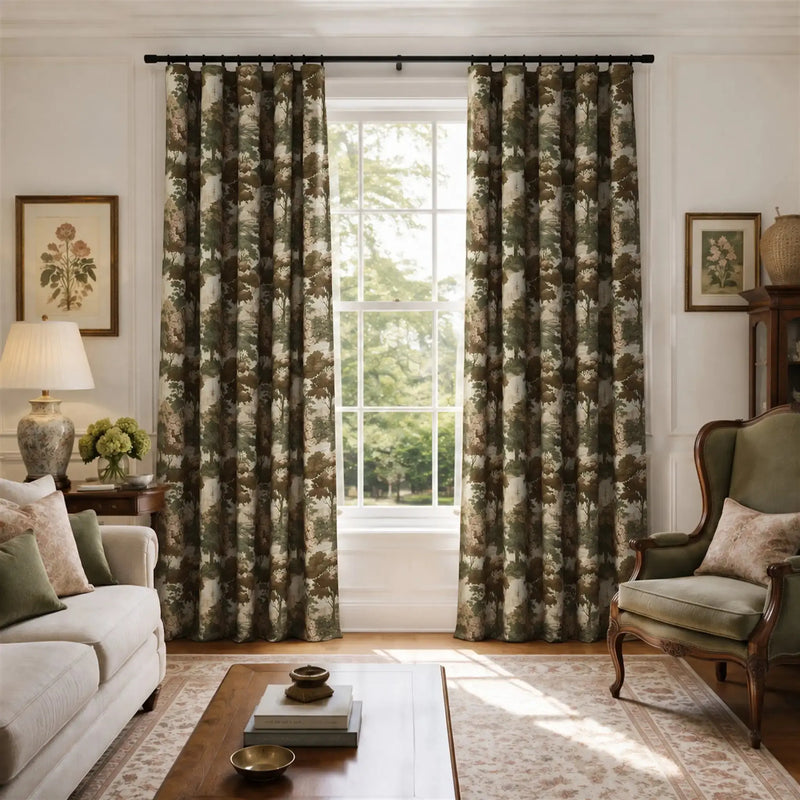 Sara Le x TWOPAGES Vintage Printed Linen Soft Top Curtains