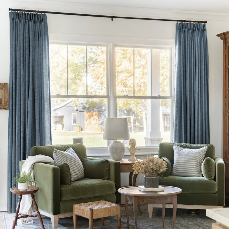 Liz Linen Pleated Curtains