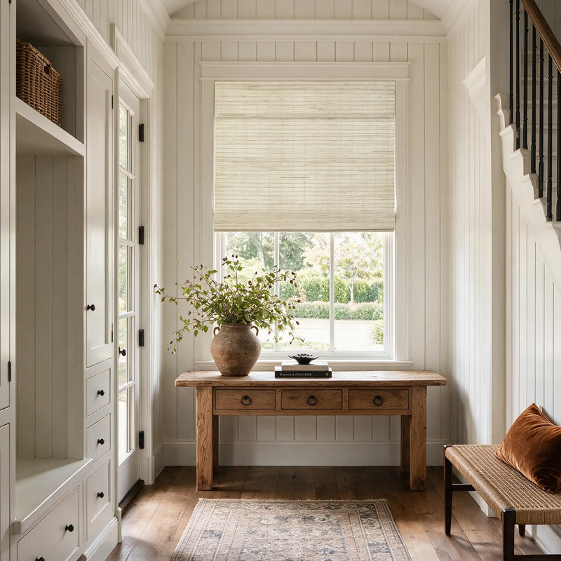 Rae Natural Ramie Jute Woven Wood Shades - Series W