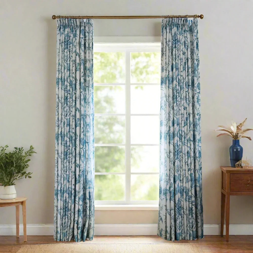 Holly Botanical Boho Pleated Curtains