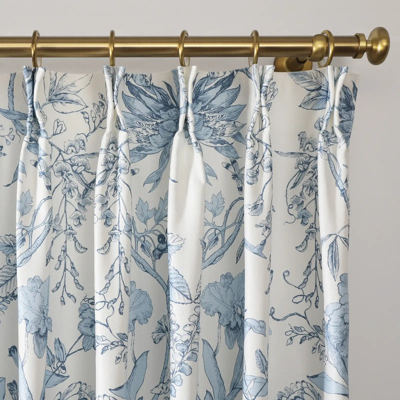 Holly Botanical Boho Pleated Curtains