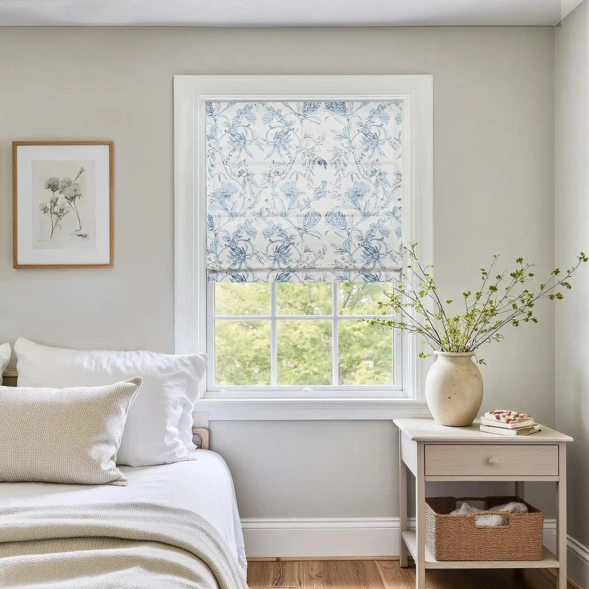 Holly Botanical Boho Roman Blind Cordless