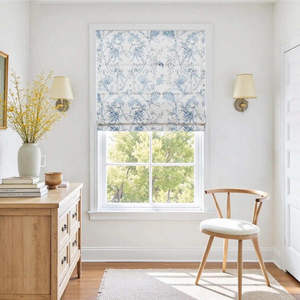 Holly Botanical Boho Roman Blind Cordless