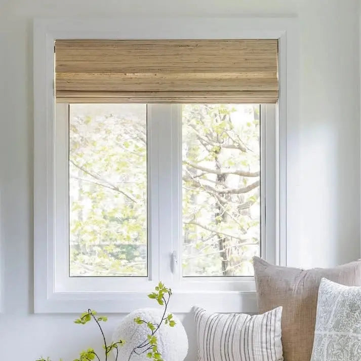 Lay Natural Ramie Bamboo Woven Blind - Beige