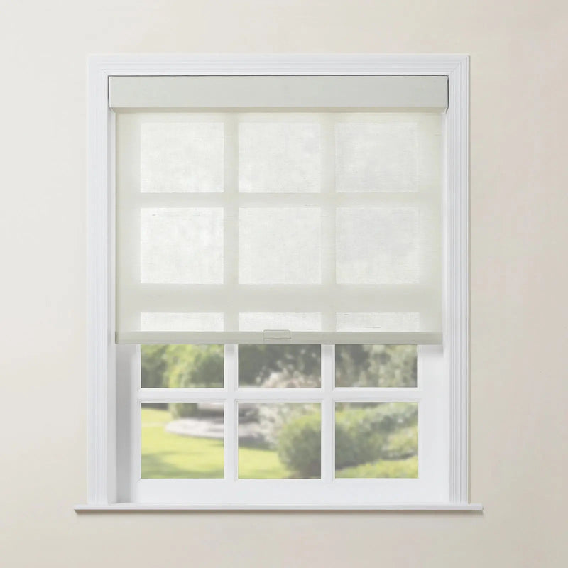 Rae Natural Jute Woven Wood Roller Blinds Cordless