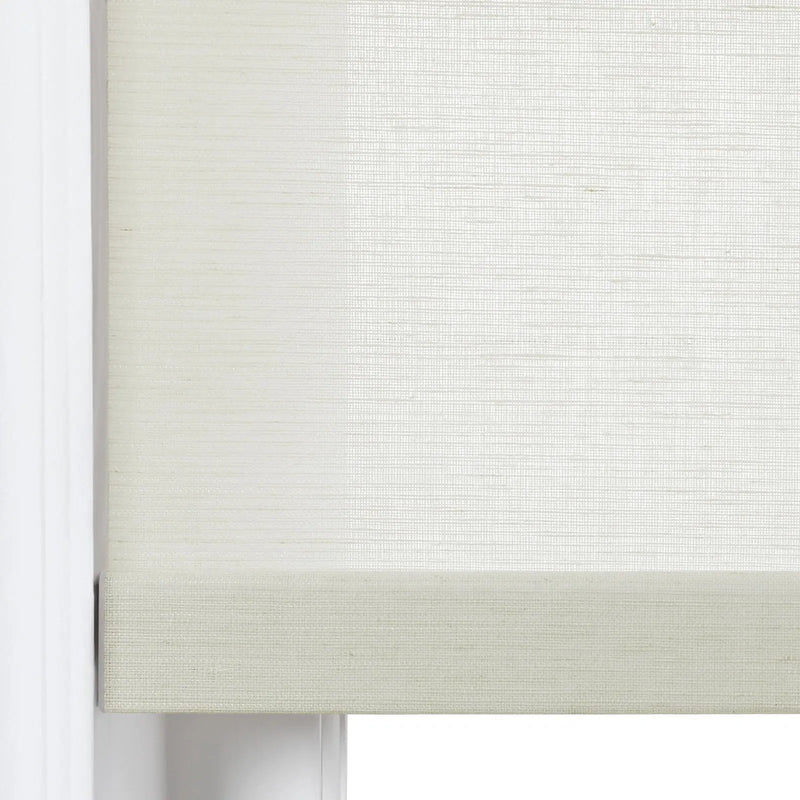 Rae Natural Jute Woven Wood Roller Blinds Cordless