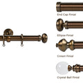 Arno Single Decorative Curtain Rod with Rings