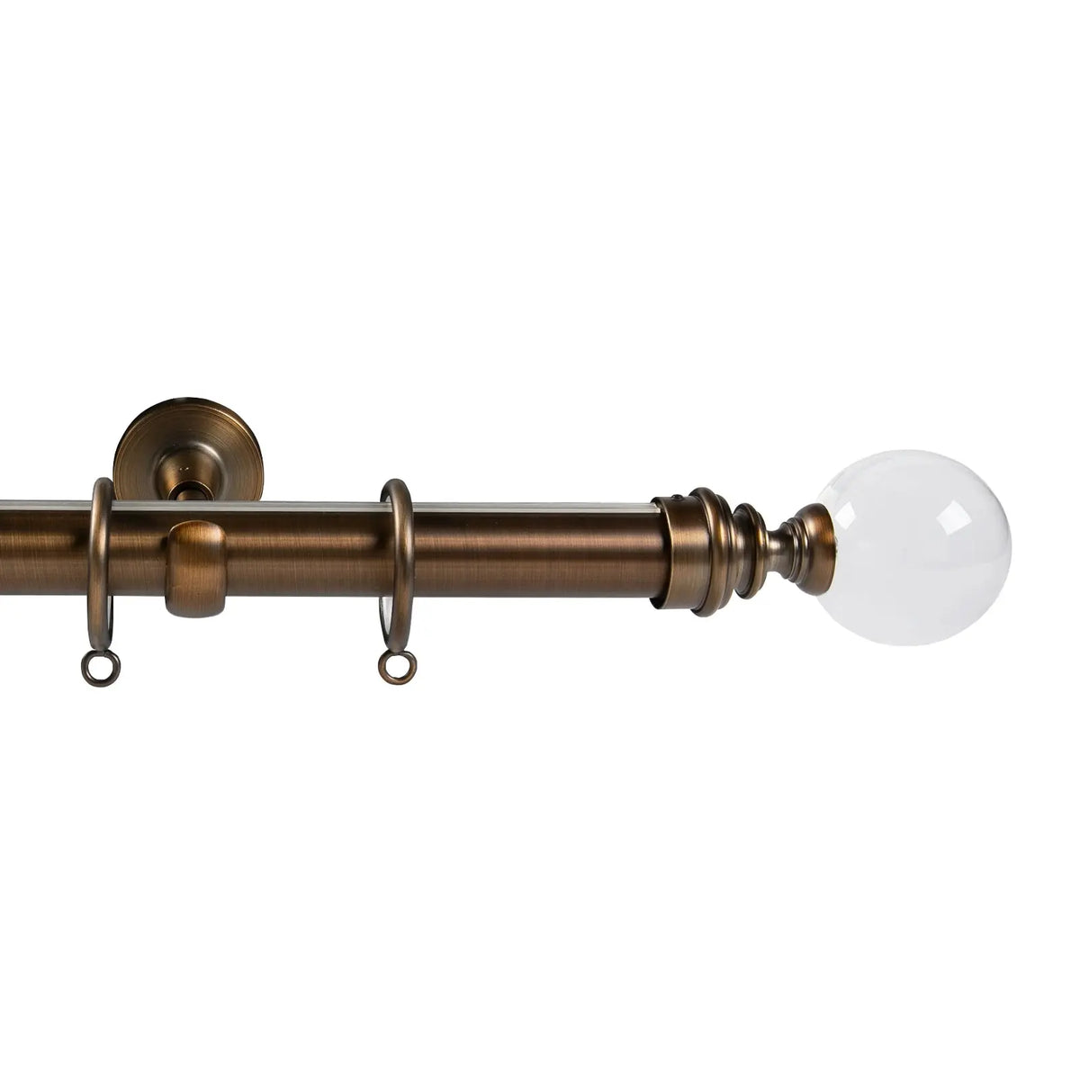 Arno Single Decorative Curtain Rod with Rings