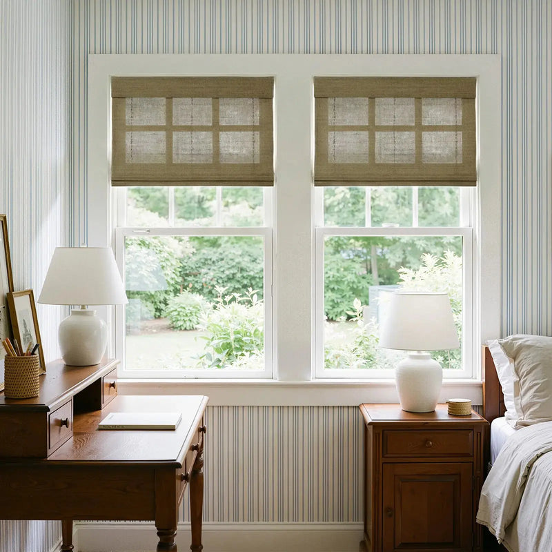 Rae Natural Ramie Bamboo Woven Blinds - Series P