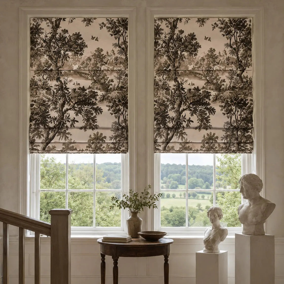 Sara Le x TWOPAGES Printed Linen Roman Blind Cord Lift