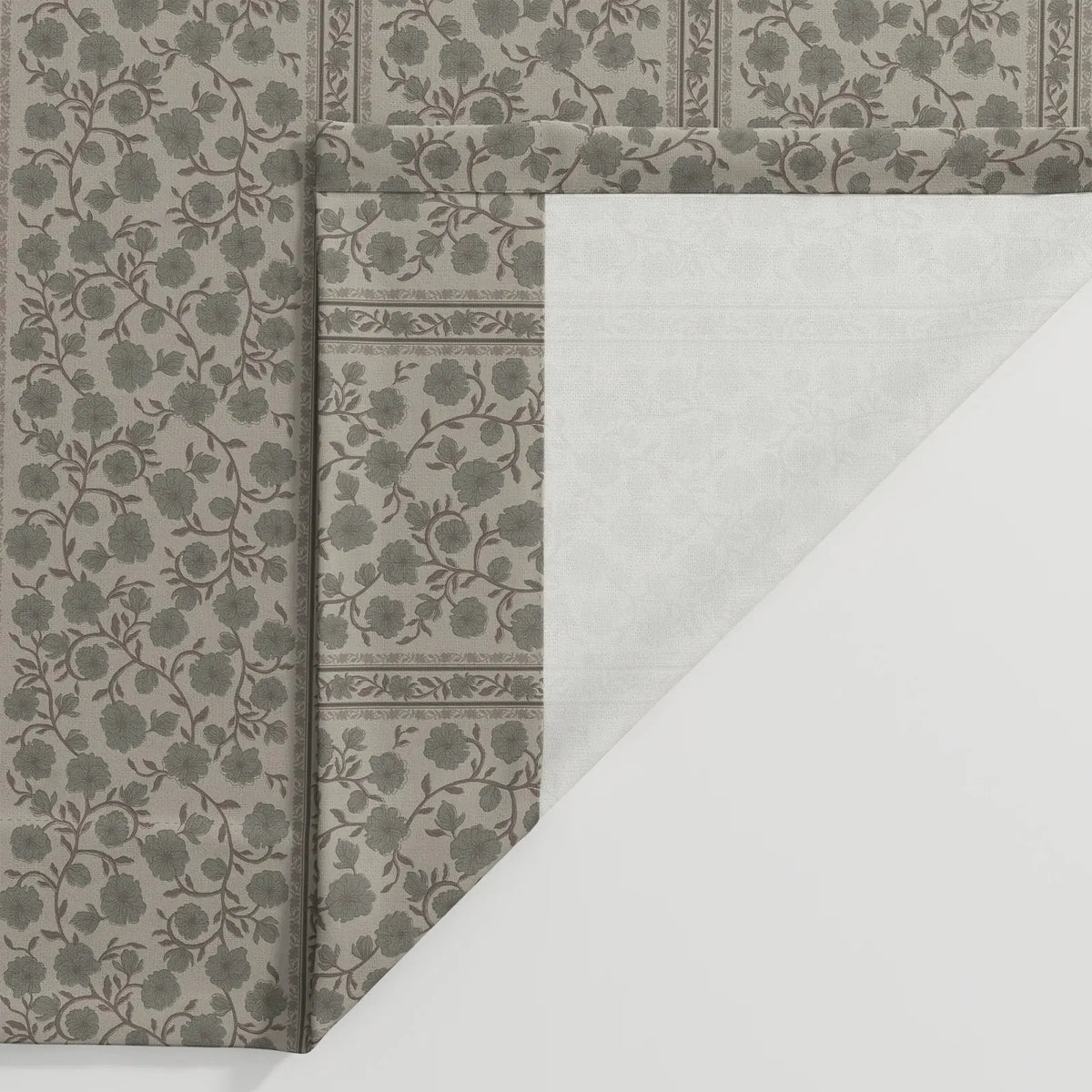 Rebecca Hughes x TWOPAGES Classic Vintage Printed Cotton Pleated Curtains