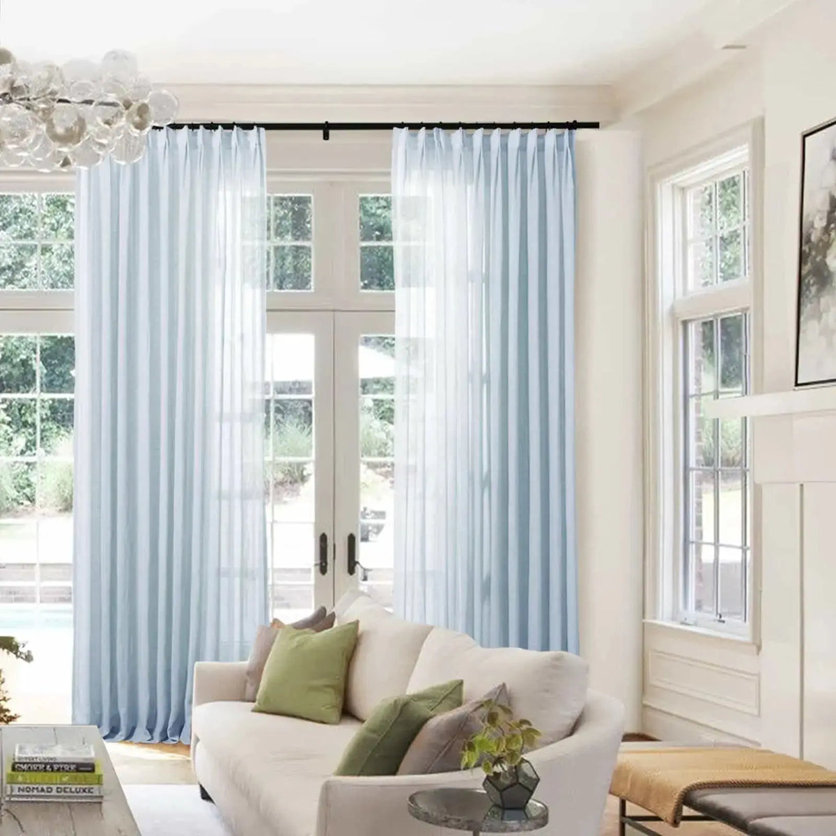 Flynn Airy Lightweight Pleated Sheer Curtain