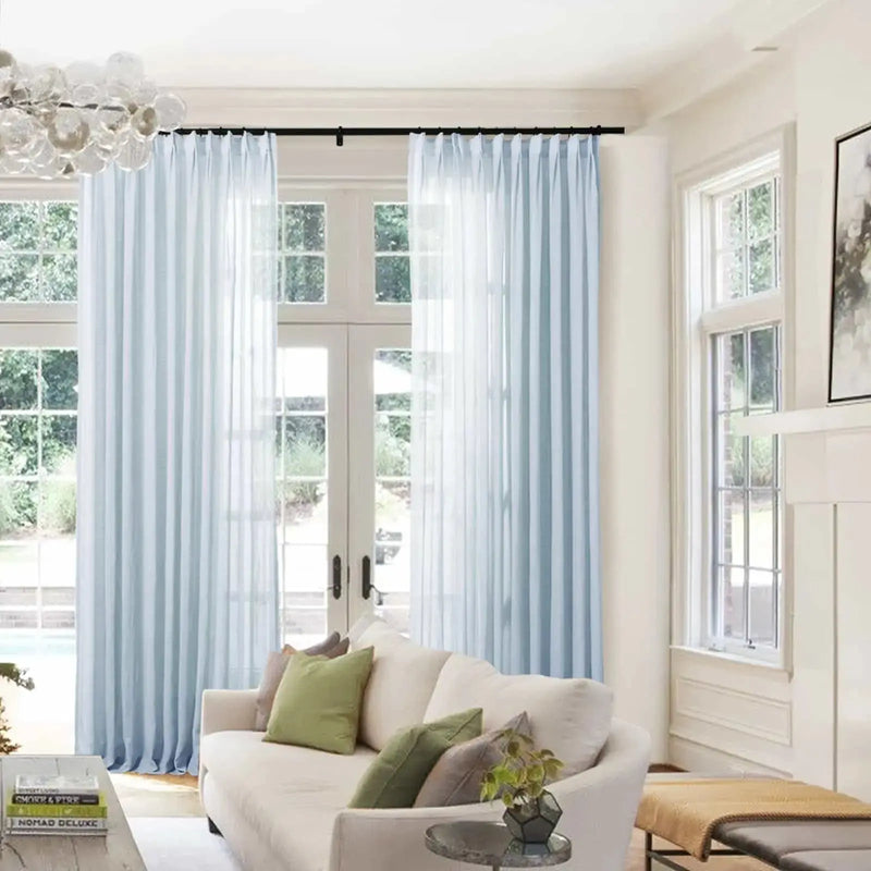 Flynn Airy Lightweight Pleated Sheer Curtain