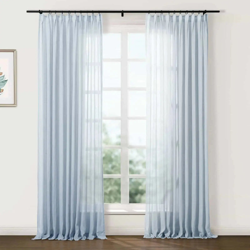 Flynn Airy Lightweight Pleated Sheer Curtain
