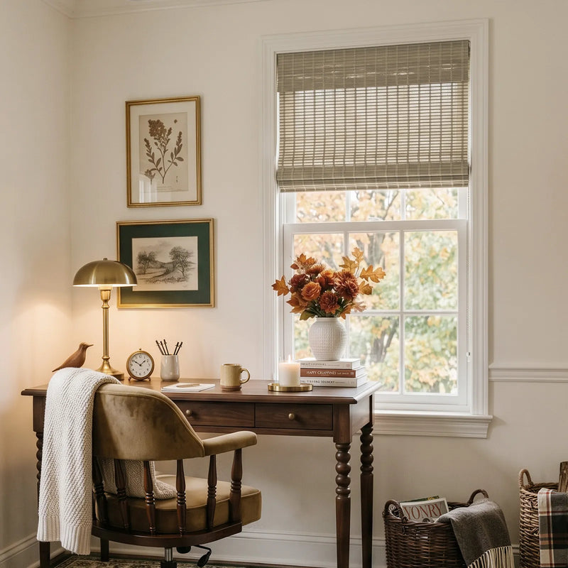 Rae Natural Ramie Jute Woven Wood Shades - Series W