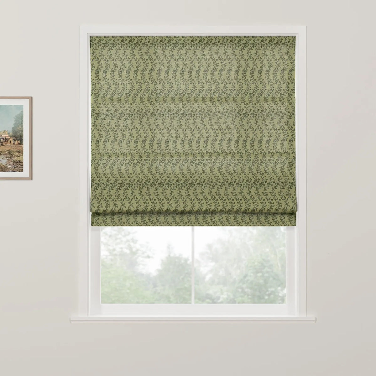 Britt Bengoechea x TWOPAGES Floral Print Linen Cotton Roman Blind Cordless