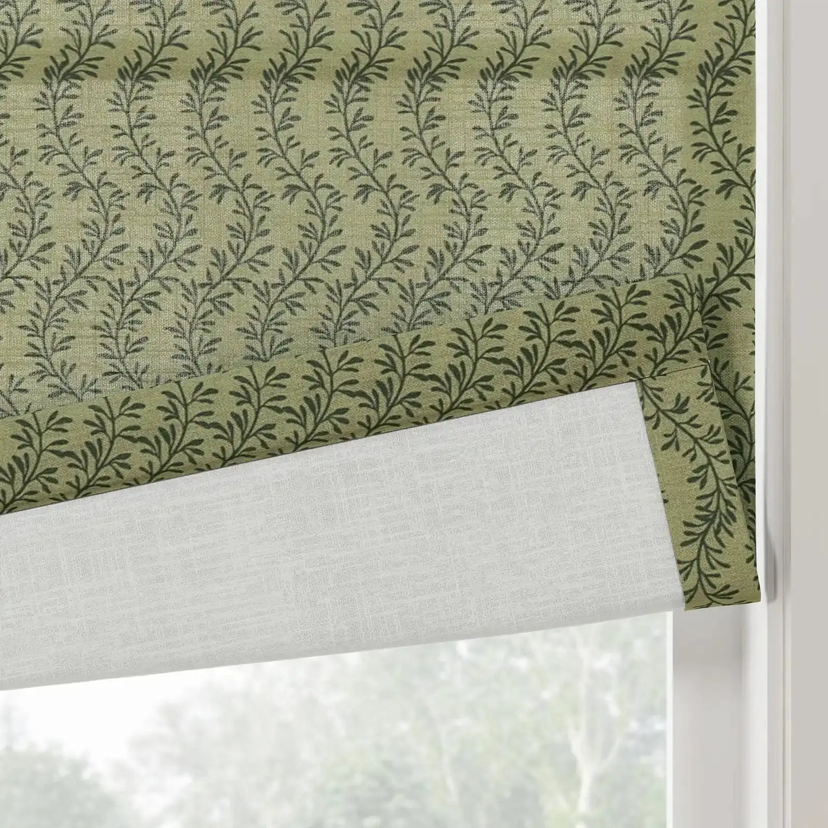 Britt Bengoechea x TWOPAGES Floral Print Linen Cotton Roman Blind Cordless