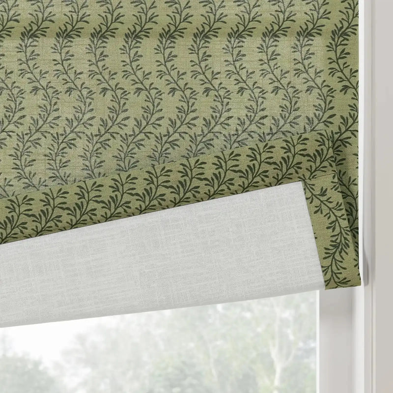 Britt Bengoechea x TWOPAGES Floral Print Linen Cotton Roman Blind Cordless