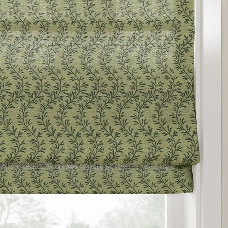 Britt Bengoechea x TWOPAGES Floral Print Linen Cotton Roman Blind Cordless