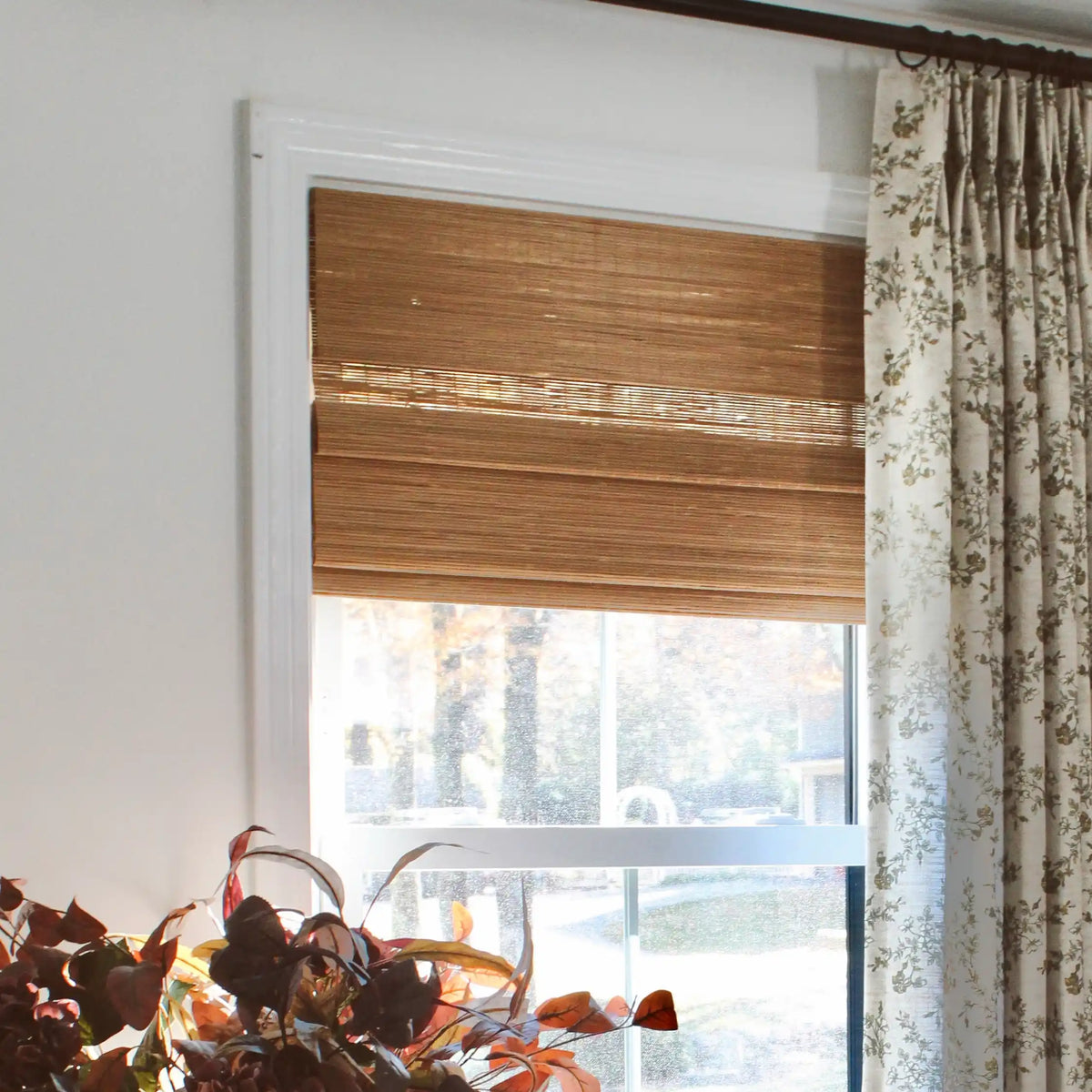 Lay Natural Jute Bamboo Woven Blind - Bark