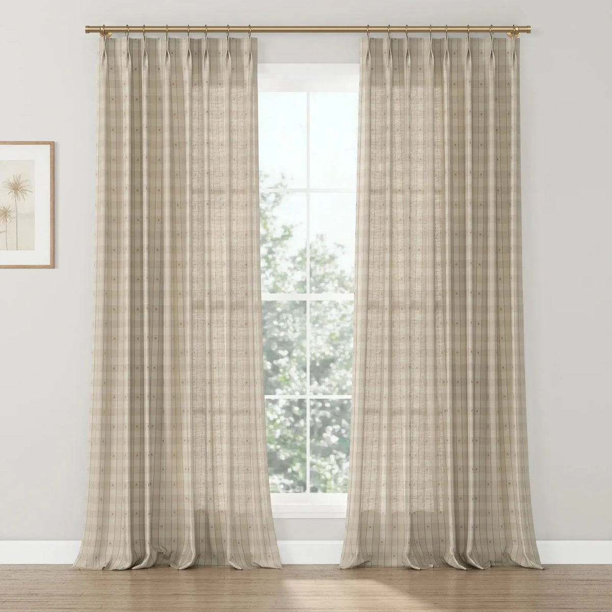 Rebecca Hughes x TWOPAGES Classic Vintage Printed Cotton Pleated Curtains