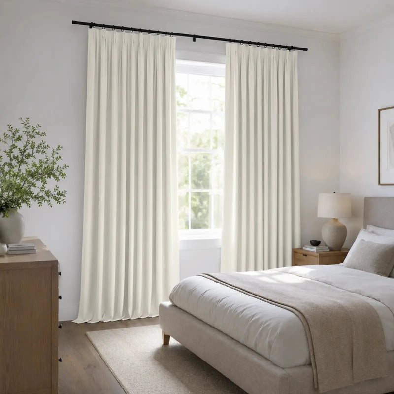 Lila Blockout Pleated Curtains