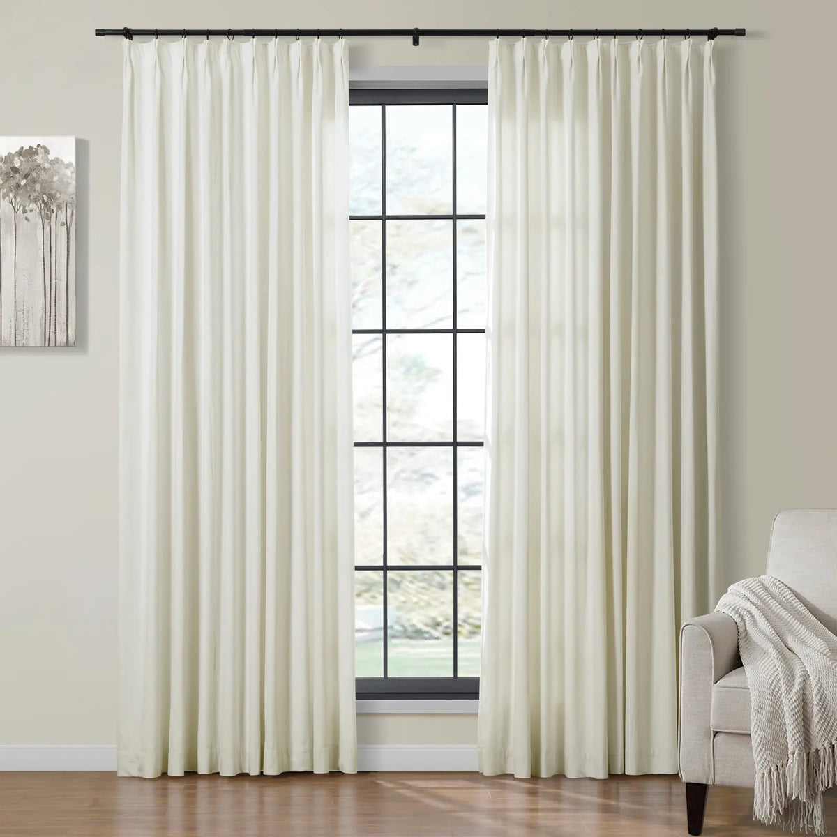 Birkin Velvet Pleated Curtains