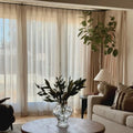 Joy Pure Linen Pleated Sheer Curtains