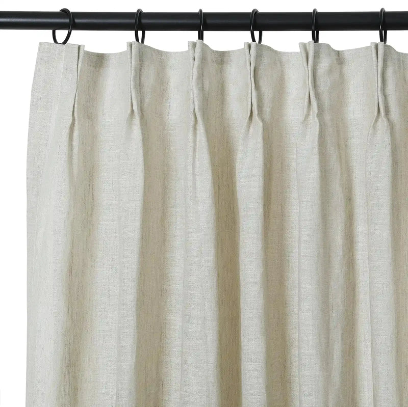 Joy Pure Linen Pleated Sheer Curtains