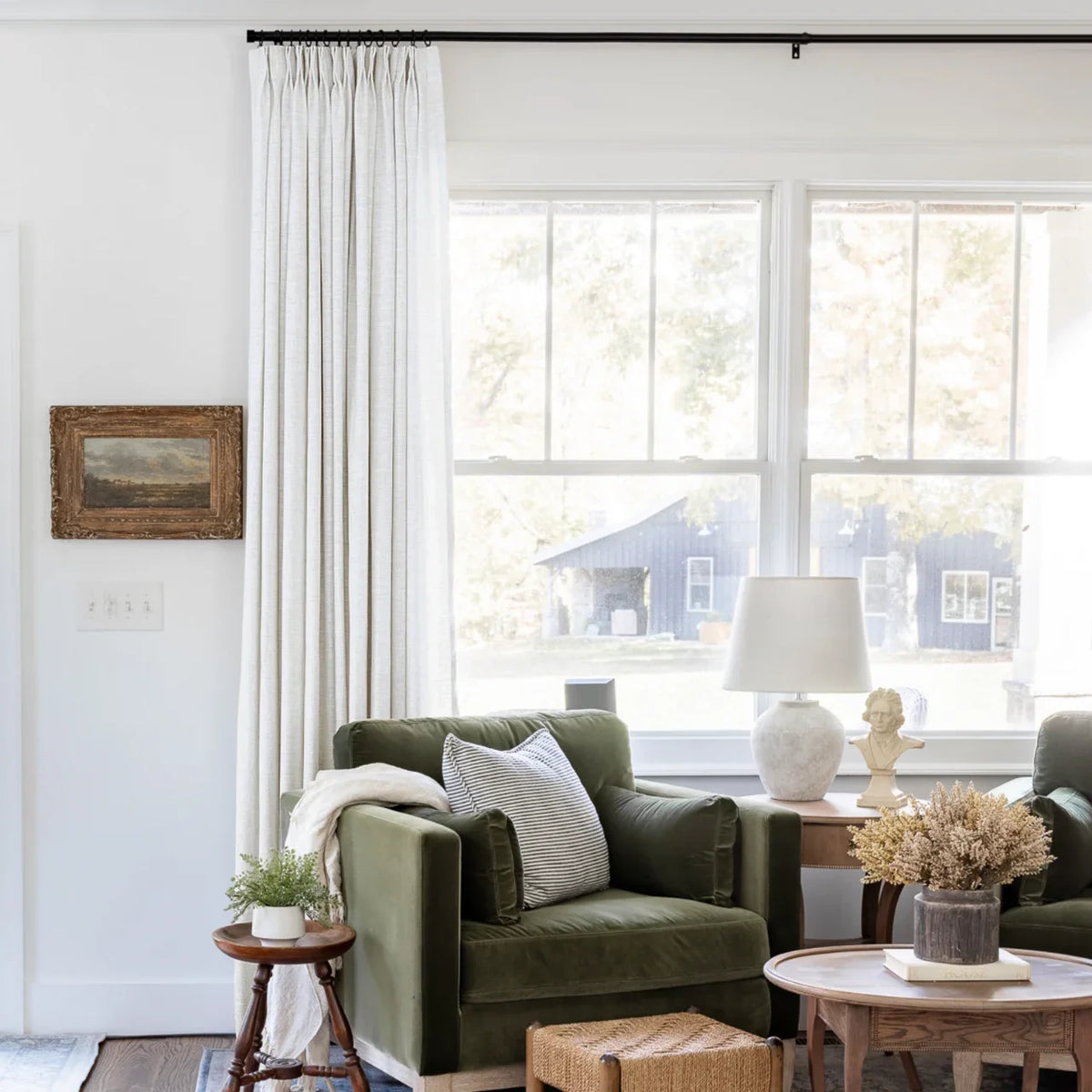 Liz Linen Pleated Curtains