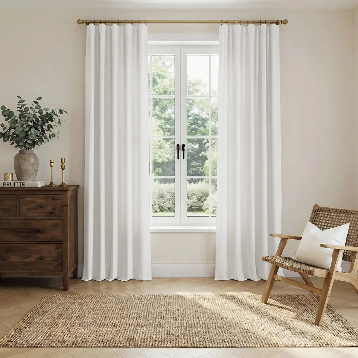 Liz Linen Soft Top Curtains