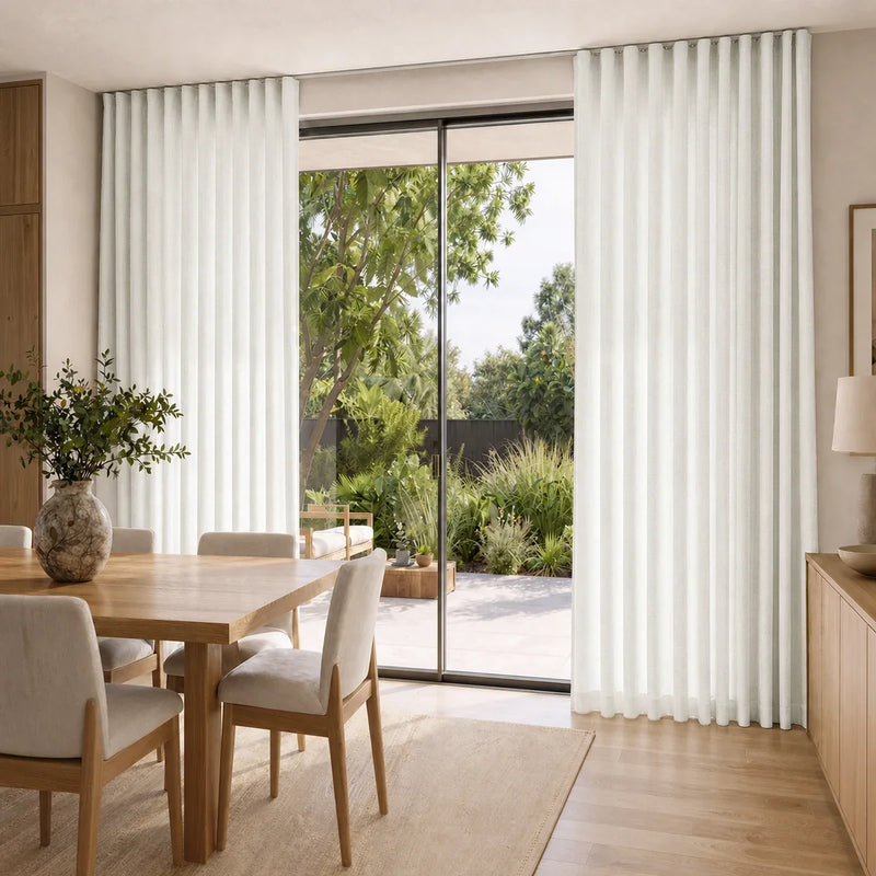 Isabella Cotton S-fold Curtains with Belt Hook - Leo Track