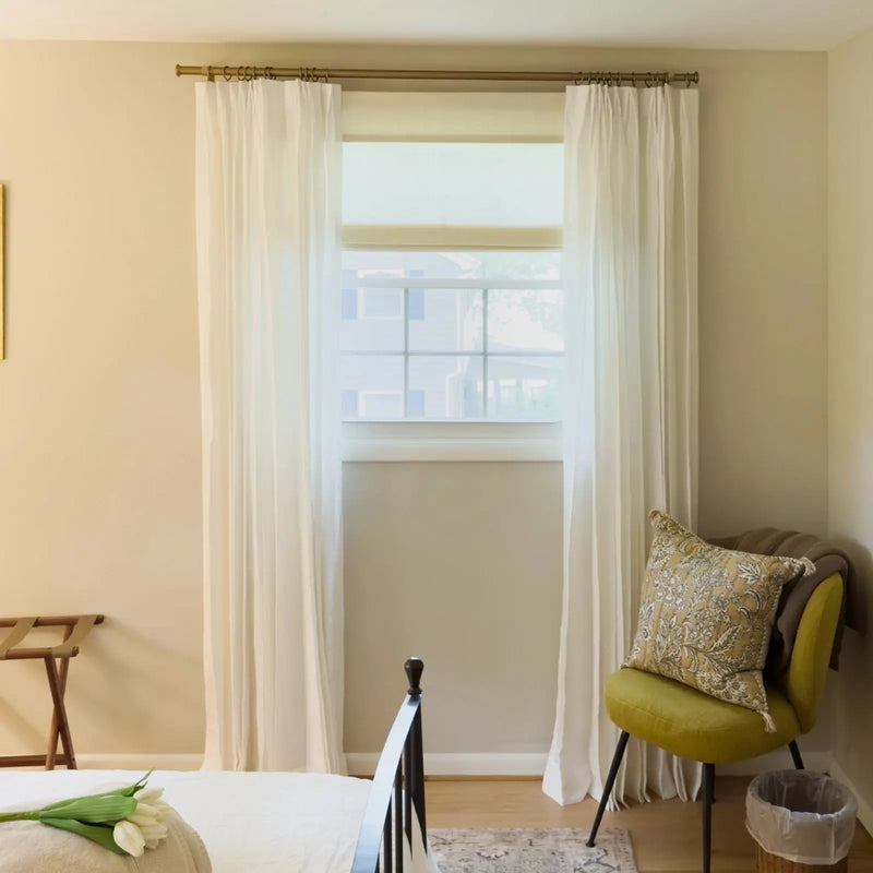 Doris Pure Linen Pleated Curtains