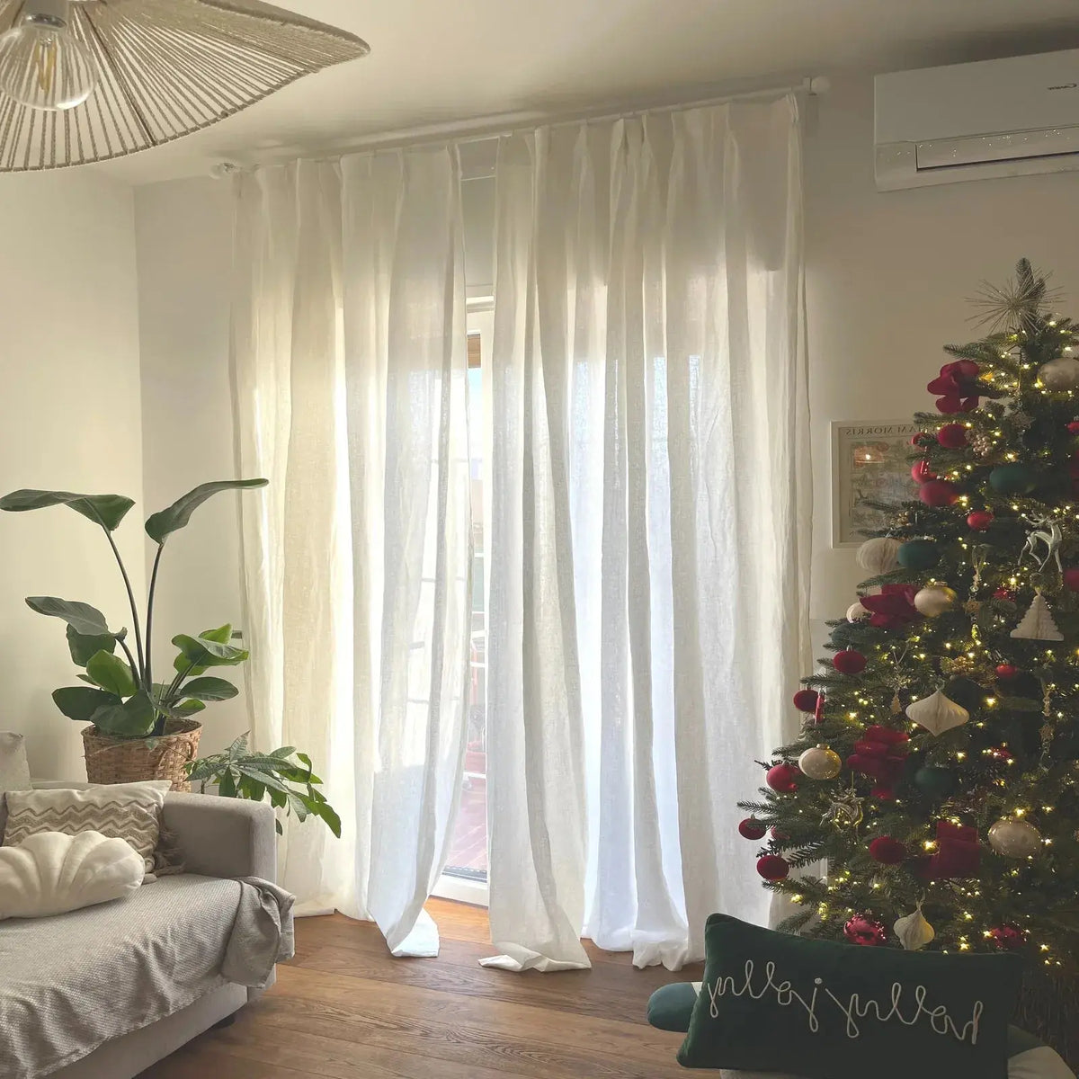 Doris Pure Linen Pleated Curtains